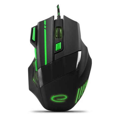 EGM201G Mysz przewodowa dla graczy 7D optyczna USB MX201 Wolf zielona Esperanza