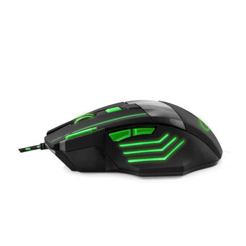 EGM201G Mysz przewodowa dla graczy 7D optyczna USB MX201 Wolf zielona Esperanza