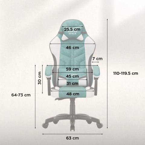 Fotel gamingowy welurowy Force 2.7 Green