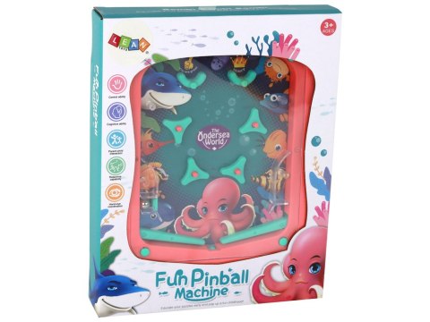 Gra Zręcznościowa Mini Pinball Gra z Kulką Różowa LEAN TOYS