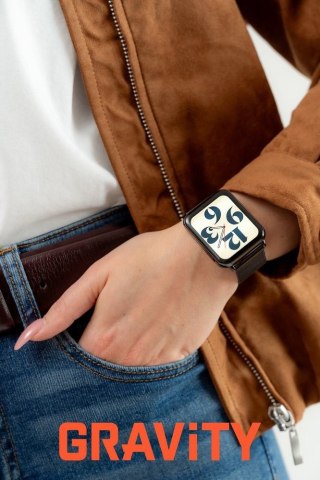 Gravity Smartwatch Gravity Biało Czarny 2 Paski GT17-8