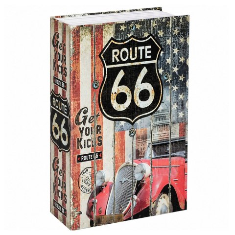 Książka Sejf Na Klucz Mała Kasetka Skrytka Na Pieniądze Route 66 LEAN TOYS
