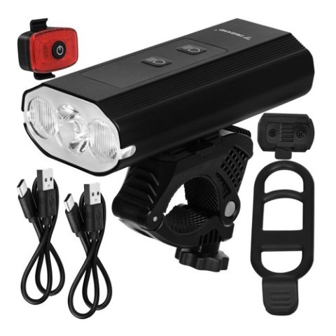 Lampka rowerowa LED 1300lm + tylna lampa Trizand TRIZAND