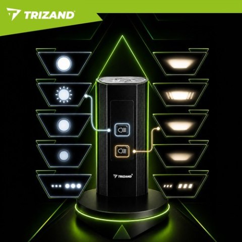 Lampka rowerowa LED 1300lm + tylna lampa Trizand TRIZAND