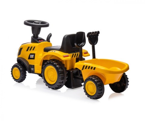 Pojazd cat traktor z przyczepą żółty jeździk MILLY MALLY