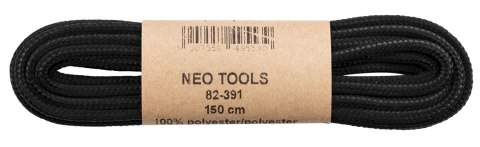 Sznurowadła do butów roboczych 150cm, czarne NEO TOOLS