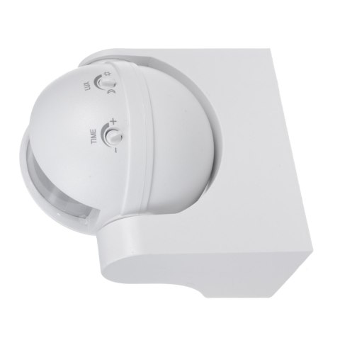 Czujnik ruchu PIR Maclean, na podczerwień, IP44, biały, zasięg 12m, max. obiążenie 800/1200W, MCE358 W Maclean