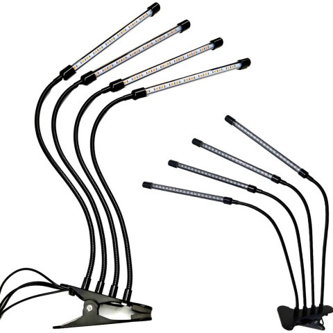 - 4x lampa do wzrostu uprawy roślin 80x led full spectrum 36w + pilot - e949-1 RTO