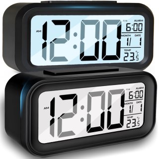 Budzik zegar led termometr podświetlenie 12/24h RTO