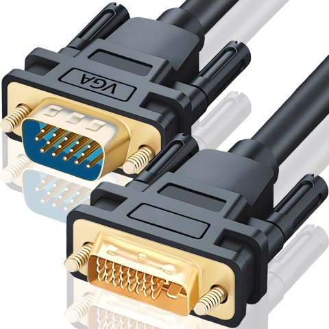 Kabel przewód dvi-i do vga d-sub dvi 24+5 dual link do monitora 140cm RTO