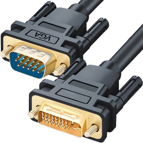 Kabel przewód dvi-i do vga d-sub dvi 24+5 dual link do monitora 140cm RTO