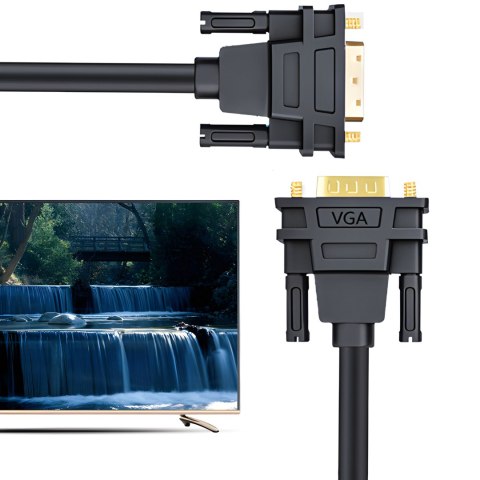 Kabel przewód dvi-i do vga d-sub dvi 24+5 dual link do monitora 140cm RTO