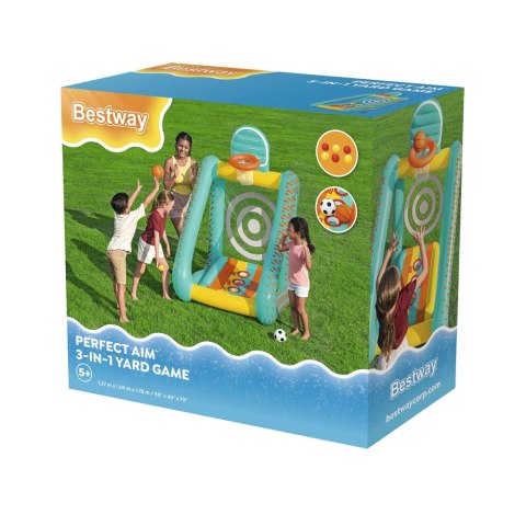 Dmuchana Gra Ogrodowa 3w1 Koszykówka Rzut do Celu Bestway 52813 BESTWAY