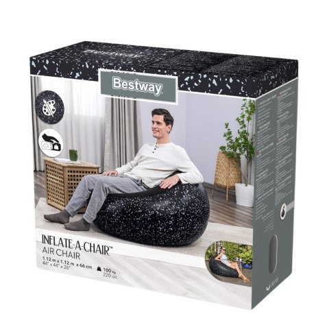 Fotel Dmuchany Siedzisko Czarny Inflate A Chair Bestway 75153 BESTWAY