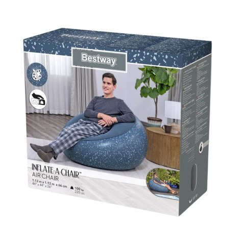 Fotel Dmuchany Siedzisko Niebieski Inflate A Chair Bestway 75154 BESTWAY