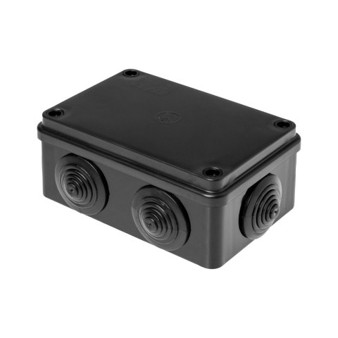 Puszka hermetyczna 120x80x50, 6 dławików, odporna na UV, czarna, IP65 Orno