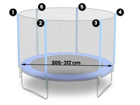 Siatka zewnętrzna do trampolin 312cm 10ft Neo-Sport