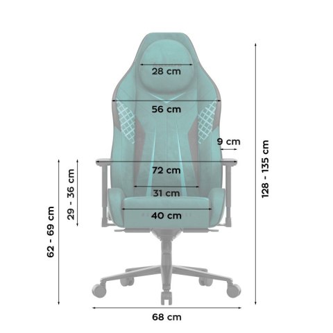 Fotel gamingowy zamszowy Force 8.3 Green