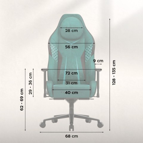 Fotel gamingowy zamszowy Force 8.3 Green