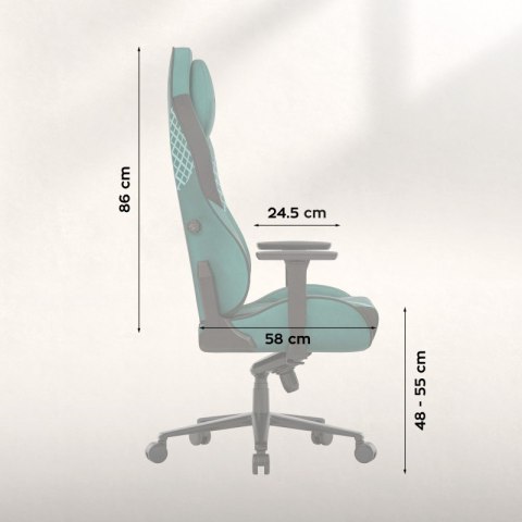 Fotel gamingowy zamszowy Force 8.3 Green