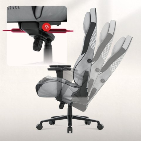 Fotel gamingowy zamszowy Force 8.3 Grey