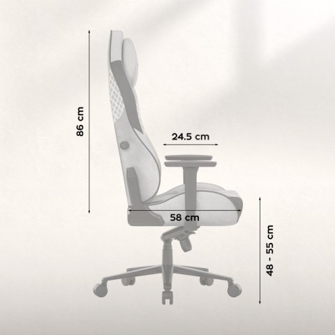 Fotel gamingowy zamszowy Force 8.3 Grey
