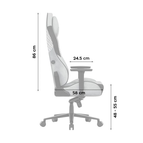 Fotel gamingowy zamszowy Force 8.3 Grey