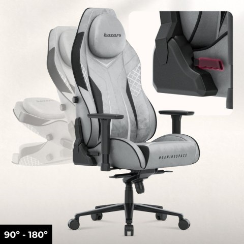 Fotel gamingowy zamszowy Force 8.3 Grey