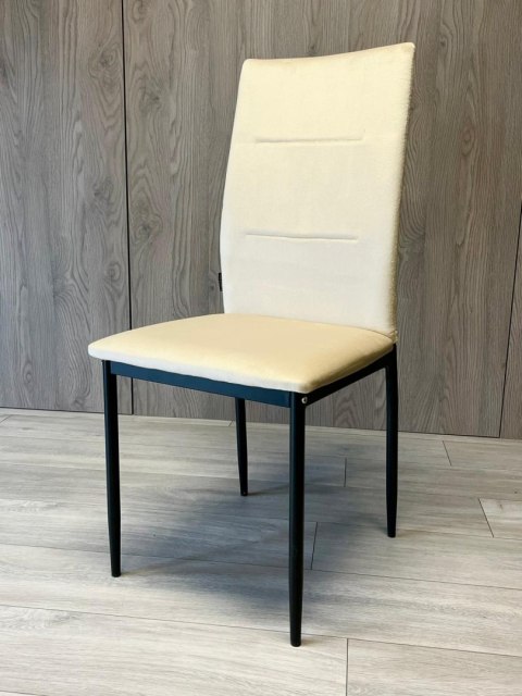 Lugano Krzesła tapicerowane Zestaw 4 VALVA DUO VELVET BEIGE
