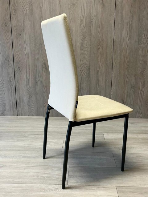 Lugano Krzesła tapicerowane Zestaw 4 VALVA DUO VELVET BEIGE