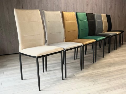 Lugano Krzesła tapicerowane Zestaw 4 VALVA DUO VELVET BEIGE