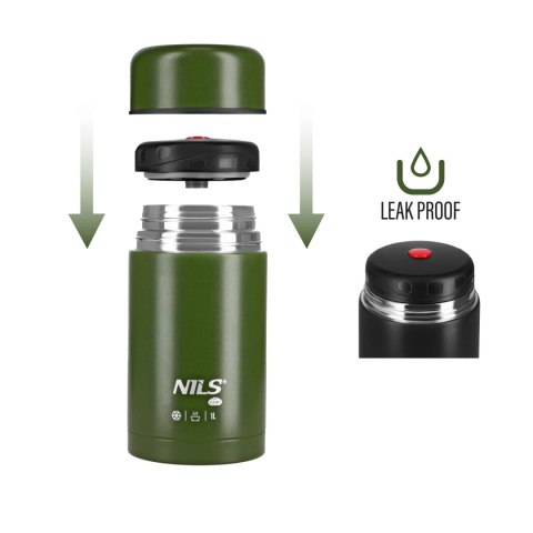 NC3802 TERMOS OBIADOWY 1000ML ZIELONY NILS CAMP