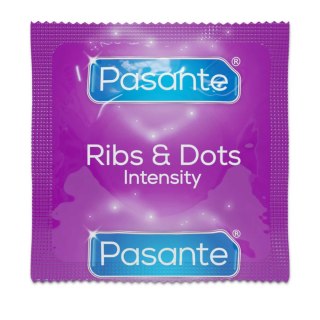 Prezerwatywy Pasante Ribs Dots Intensity prążkowane kropkowane 144 szt