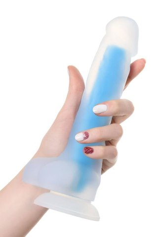 Dildo żelowe świecące Bruce Glow niebieskie 16,5 cm Beyond