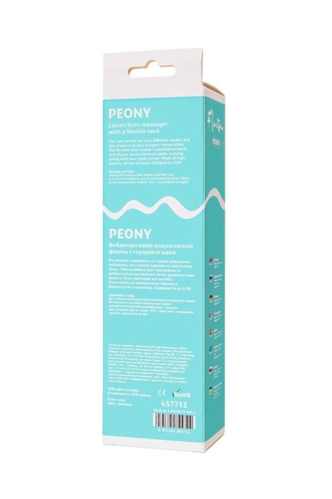 Masażer wibrujący Flovetta Peony silikonowy różowy USB 20.5 cm