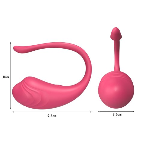 Jajeczko silikonowe wibrujące z aplikacją App Love Egg fioletowe 9,6 cm