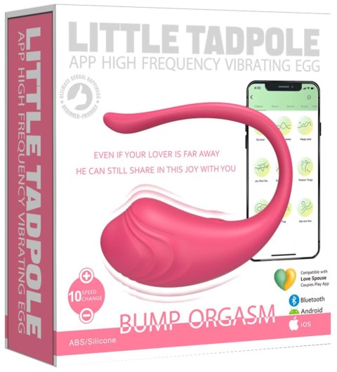 Jajeczko silikonowe wibrujące z aplikacją App Love Egg fioletowe 9,6 cm