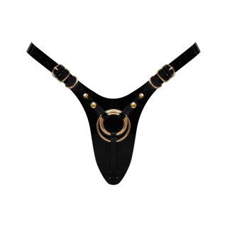 Uprząż strap-on Fabulous Strap-on-me błyszcząca czarna uniwersalna