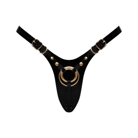 Uprząż strap-on Fabulous Strap-on-me błyszcząca czarna uniwersalna