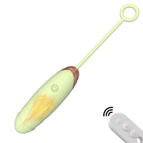 Vibrating Silicone Love EGG USB 7 vibration and thrust functions / Remote control Green