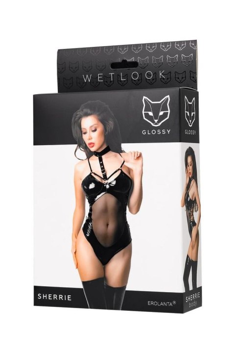 Body wetlook Sherrie Glossy czarne M