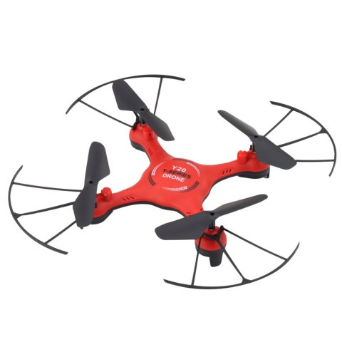Dron Y20 UFO Zdalnie Sterowany Światła Obrót 360° Czerwony LEAN TOYS