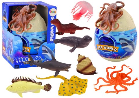 Jajo Z Figurkami Zwierząt Morskich Rośliny Ośmiornica 26 El LEAN TOYS