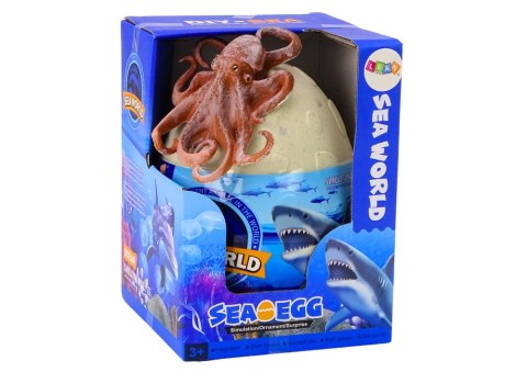 Jajo Z Figurkami Zwierząt Morskich Rośliny Ośmiornica 26 El LEAN TOYS