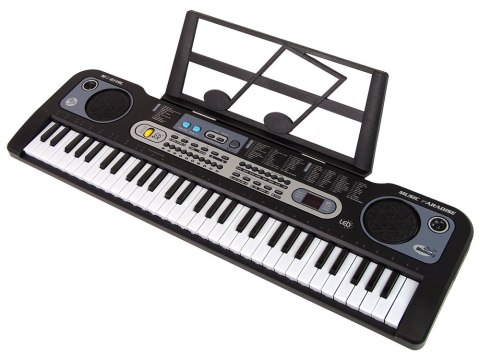 Keyboard z Mikrofonem Instrument Muzyczny Czarny LEAN TOYS
