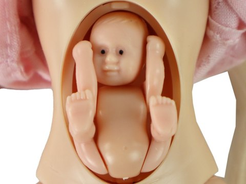 Lalka Rodzina Chłopak Dziewczyna Blond Włosy Ciąża LEAN TOYS