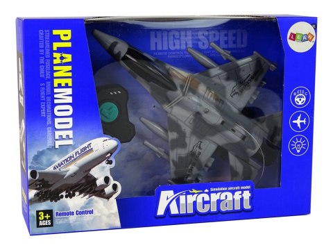Odrzutowiec Zdalnie Sterowany Pilot Szary LEAN TOYS