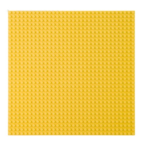 Płyta Plansza Konstrukcyjna Do Klocków Budowania Żółta 25,5x25,5 cm LEAN TOYS