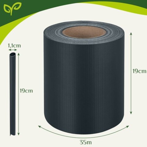 Taśma ogrodzeniowa 19cmx35m 630g/m2 antracyt 23703 GARDLOV