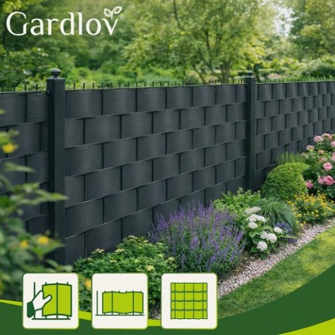 Taśma ogrodzeniowa 19cmx35m 630g/m2 antracyt 23703 GARDLOV